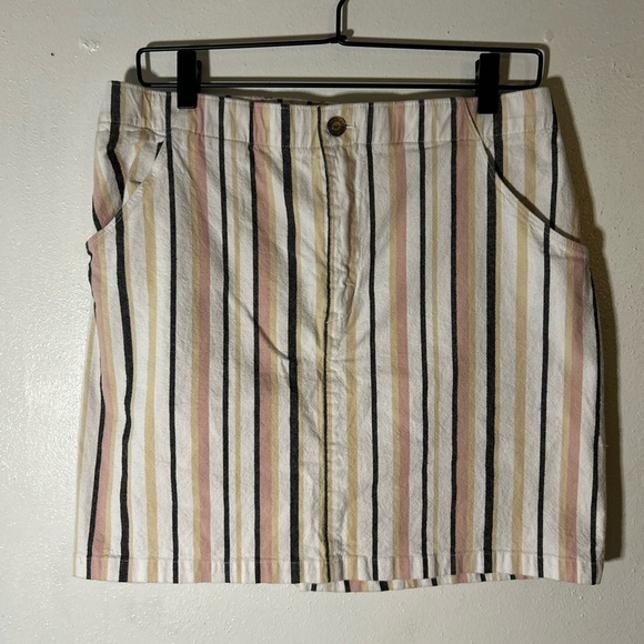 Hollister Stripped Ultra High-Rise MIDI Skirt Size L - Picture 1 of 4